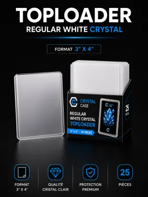 Toploader regular white crystal x 250